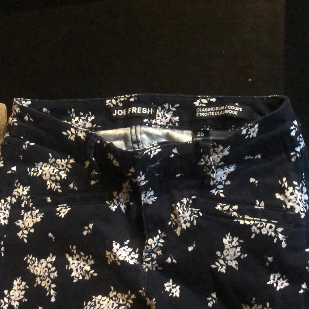 Blue pants with flowers